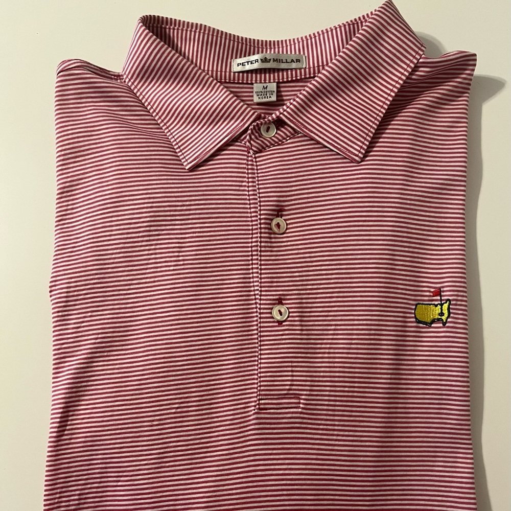 Mens Peter Millar Master’s golf polo.